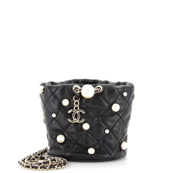 Chanel Drawstring Round Bucket Bag #149744C23B - Picture 2 of 9